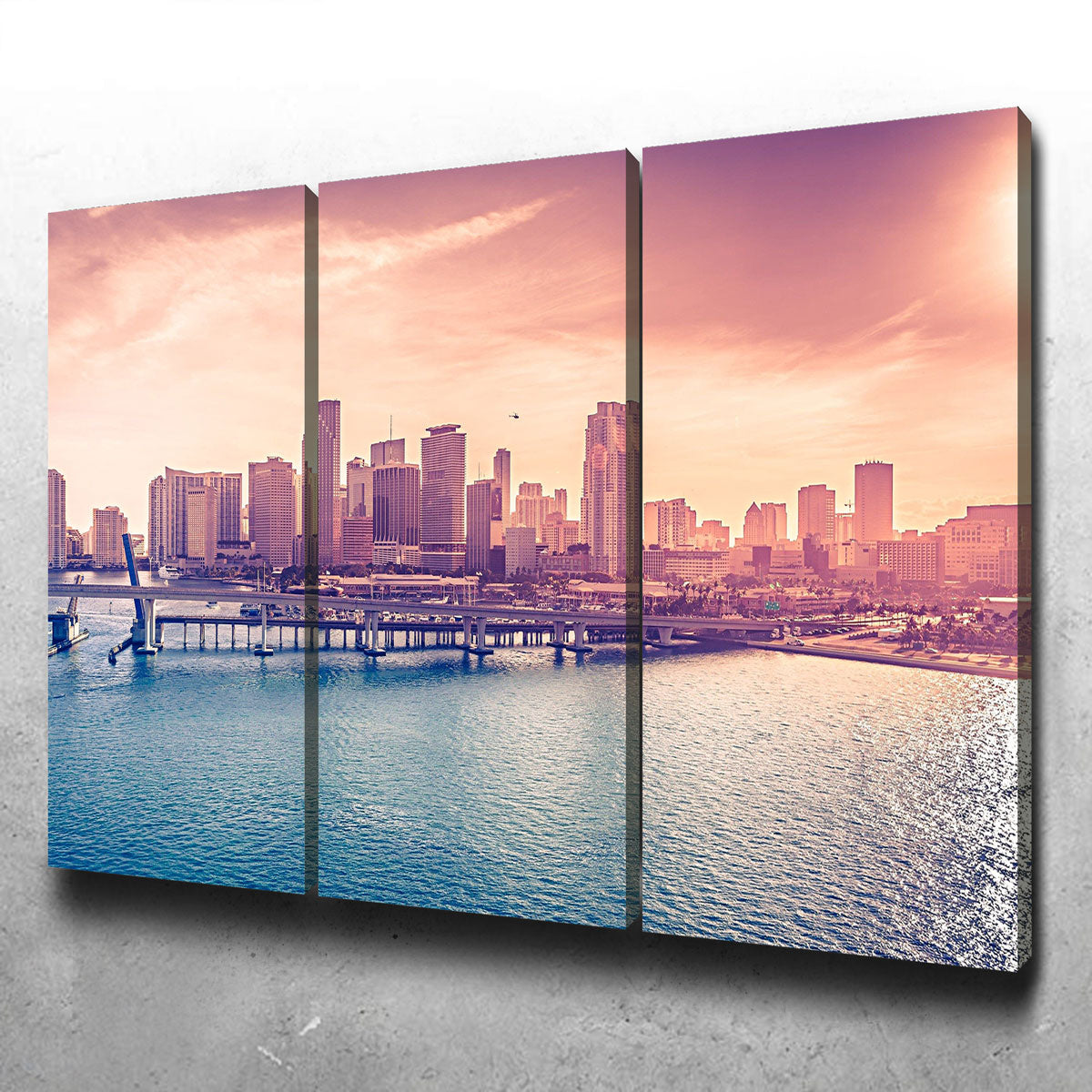 Stunning Miami Skyline Wall Art for Striking Home Decor