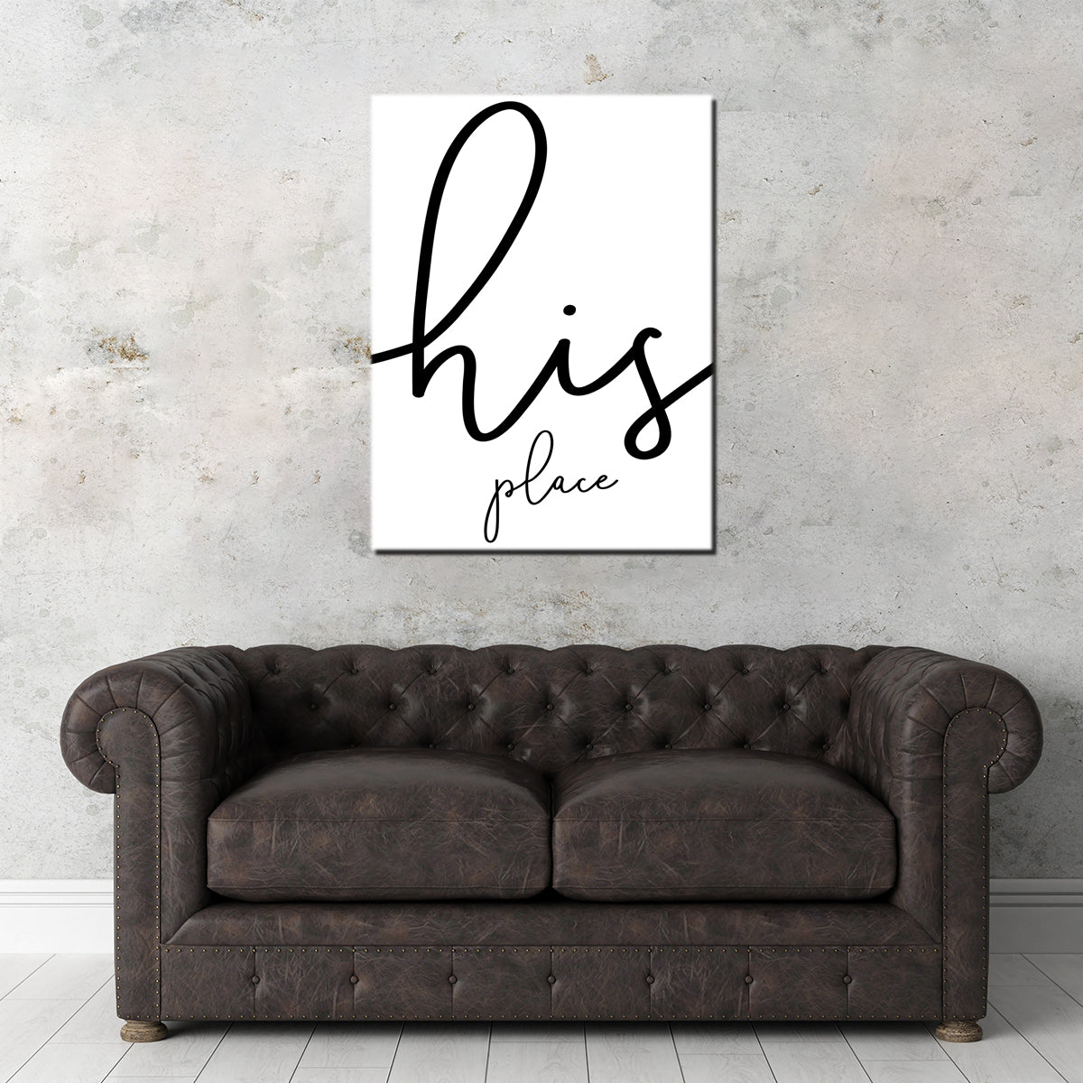 Stunning His Place Wall Art by Melanie Viola