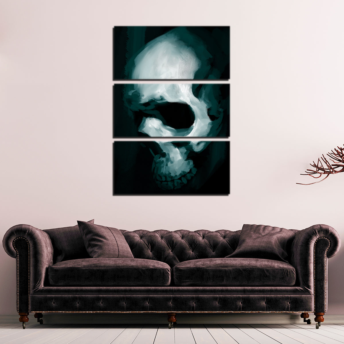 Stunning Skull In Profile Wall Art by Andy Brackpool