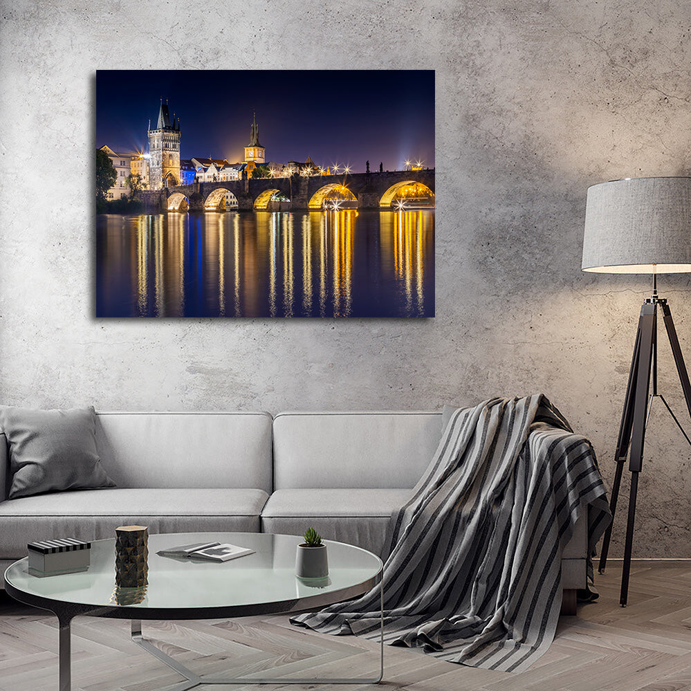 Stunning Charles Bridge with Old Town Bridge Tower Wall Art by Melanie Viola
