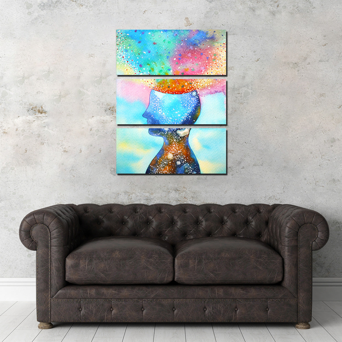 Chakra Power Wall Art - Handmade Sustainable Pine Wood Framed Museum Quality Canvas