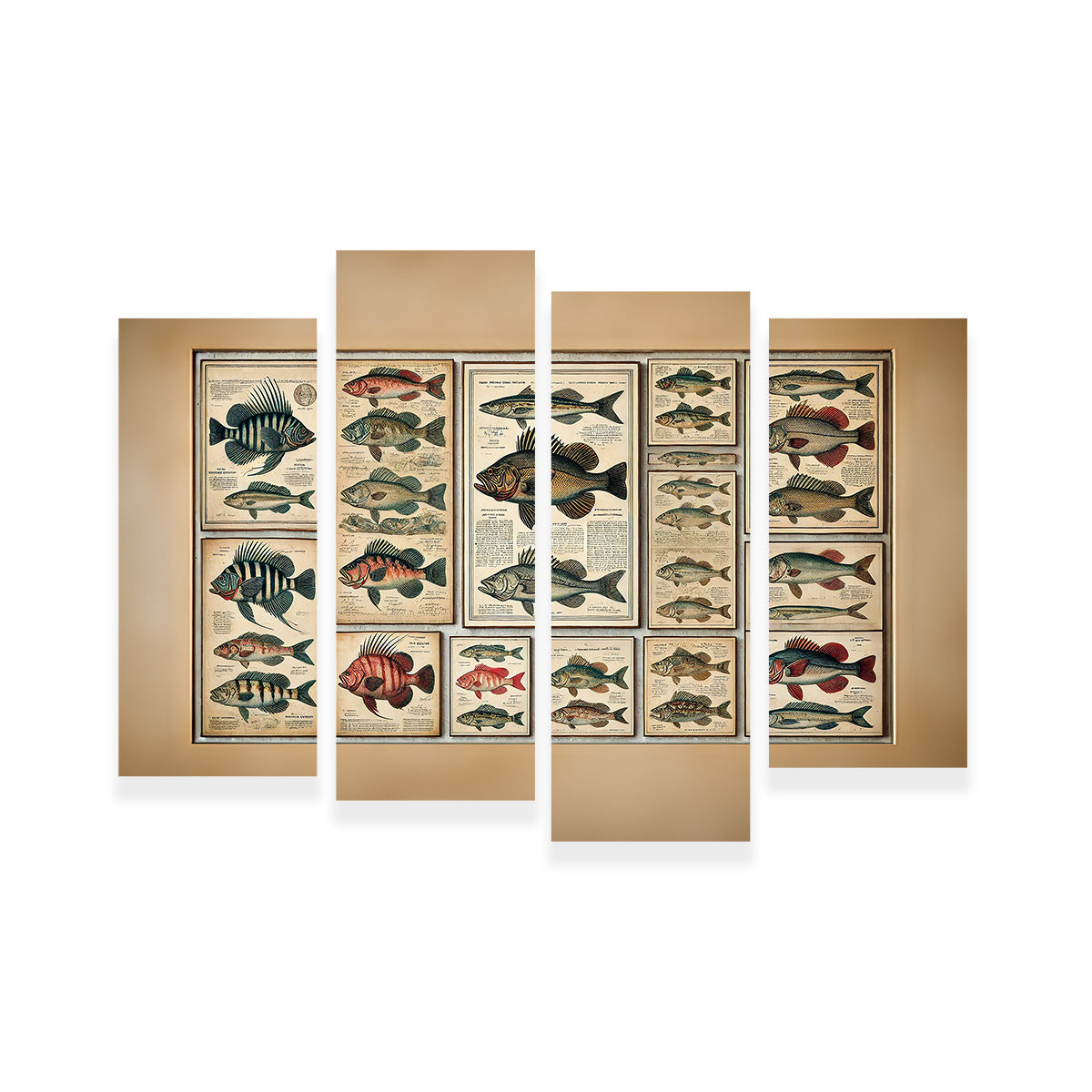 Exquisite Antique Fish Illustrations Wall Art for Stunning Home Decor