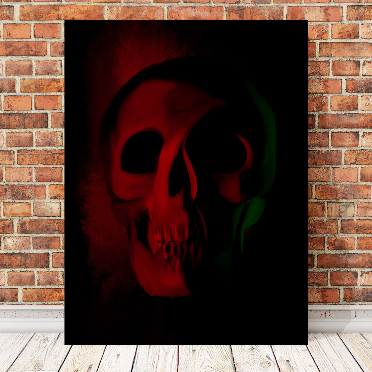 Stunning Red Shade Skull Wall Art by Andy Brackpool