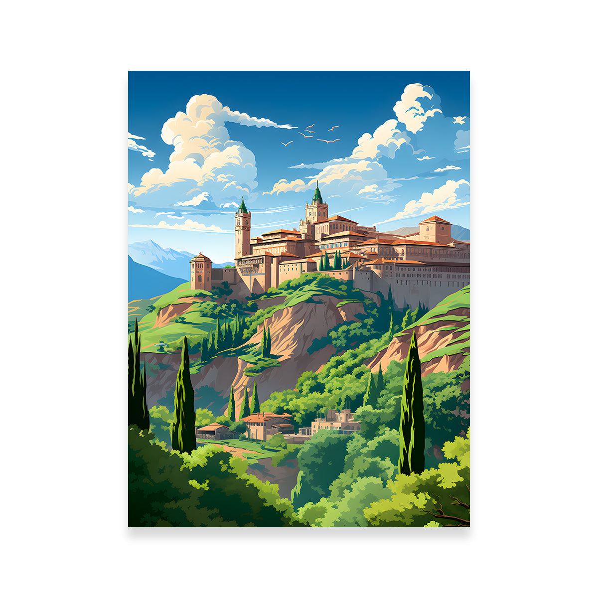 Alhambra in Grenada, Spain Stunning Wall Art by Valth Graphics