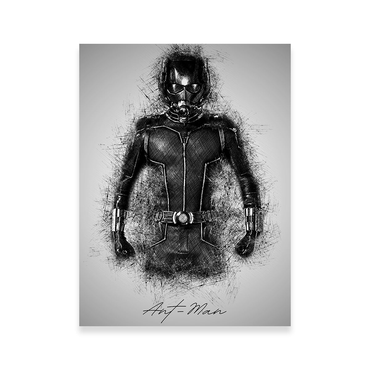 Unique Ant - Man Sketch Wall Art for Marvel Fans