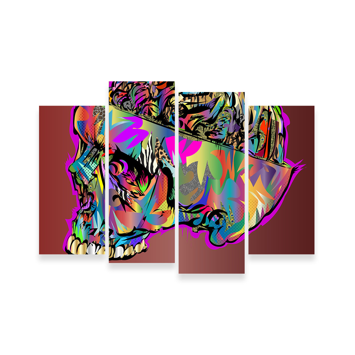 Eye - Catching Skull Brain Wall Art for Stunning Home Decor