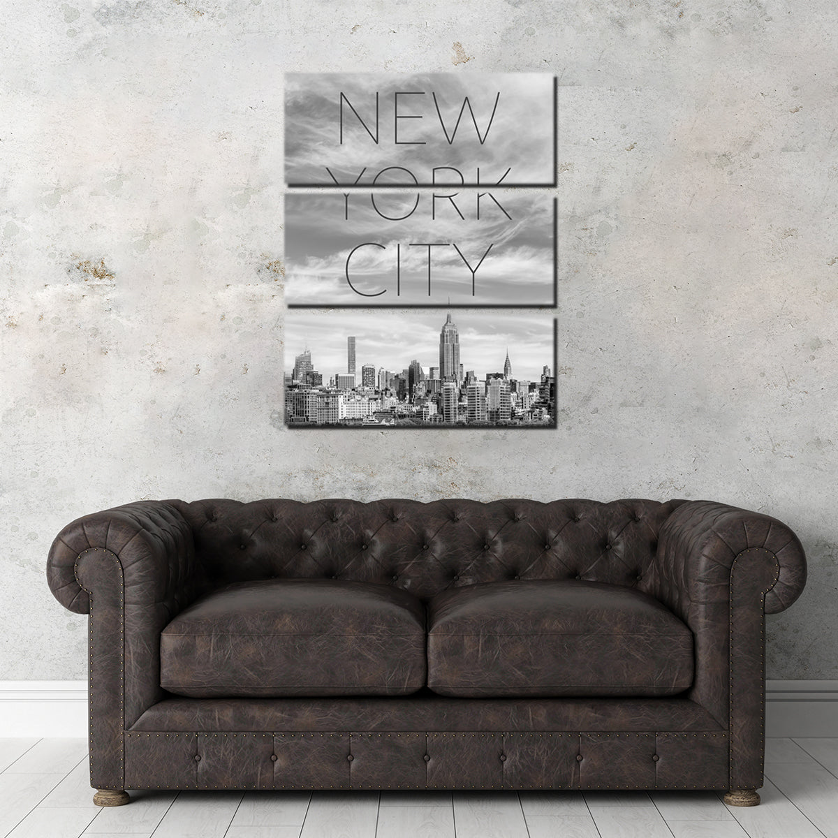 Stunning NYC Text & Skyline Wall Art by Melanie Viola
