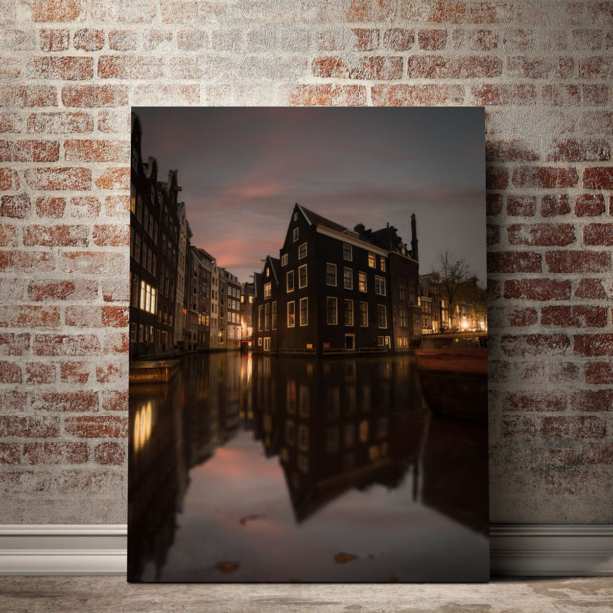 Enchanting Amsterdam At Dusk Wall Art by Enzo Romano
