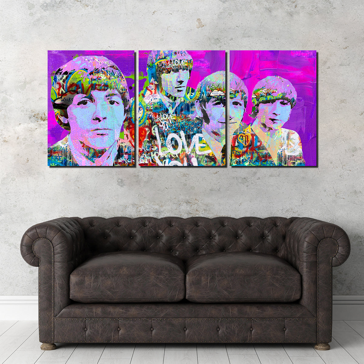 Stunning Beatles Love You Wall Art by Stephen Chambers