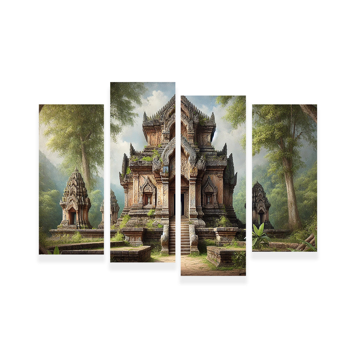 Exquisite Ancient Buddhist Temple Canvas Print