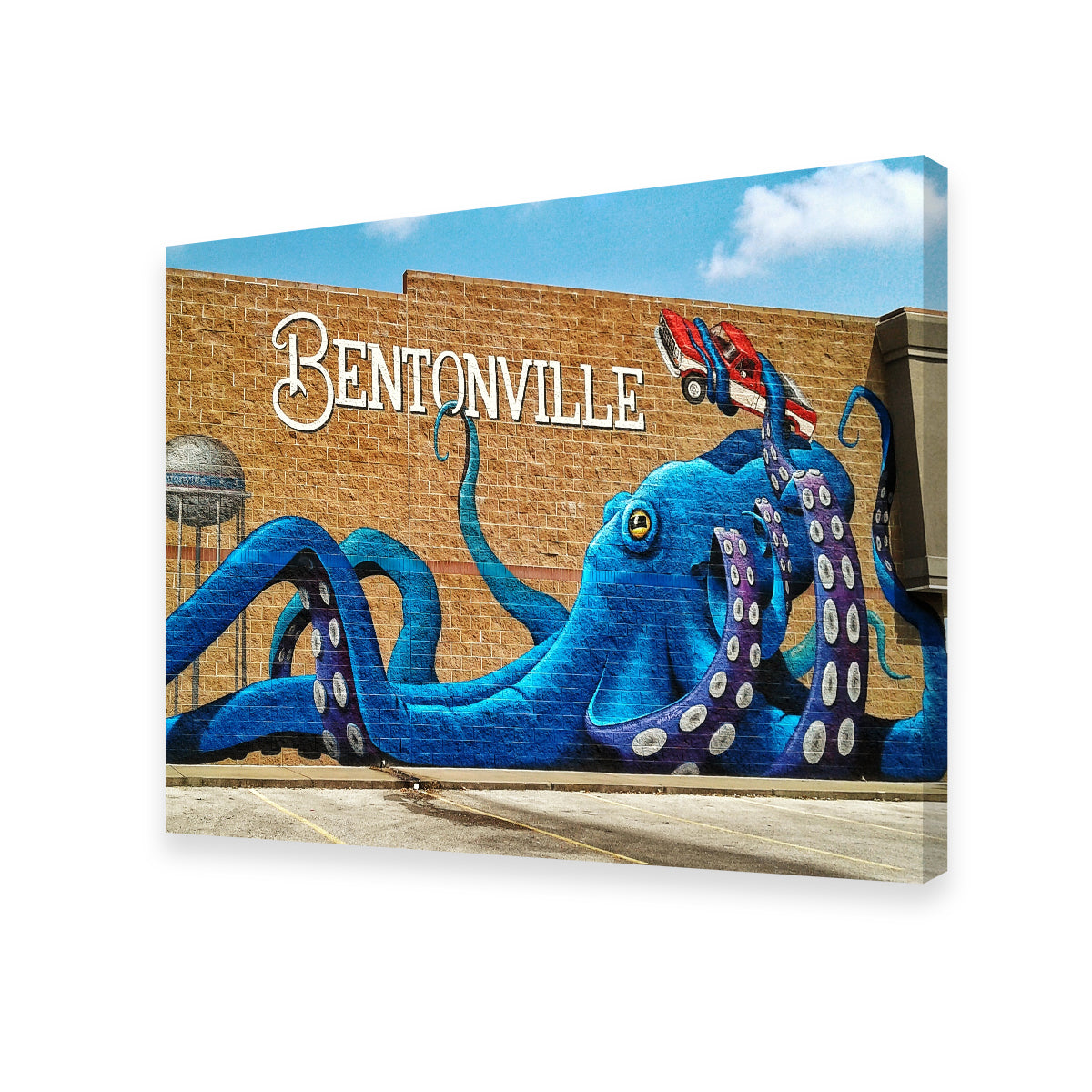Stunning Bentonville Blue Octopus Mural Wall Art for Home Decor