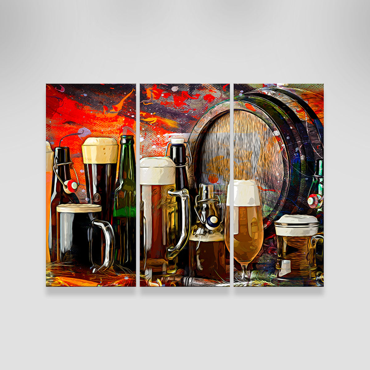 Stunning Beer Types Abstract Wall Art for Your Home Decor