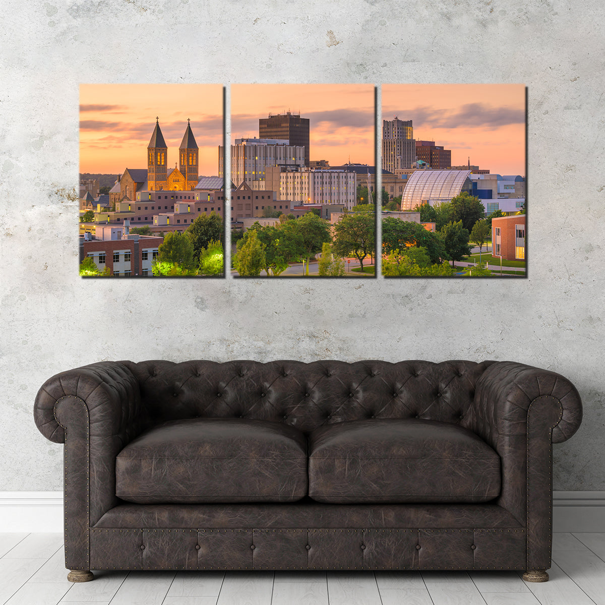 Stunning Akron Downtown Skyline Wall Art for Home Decor