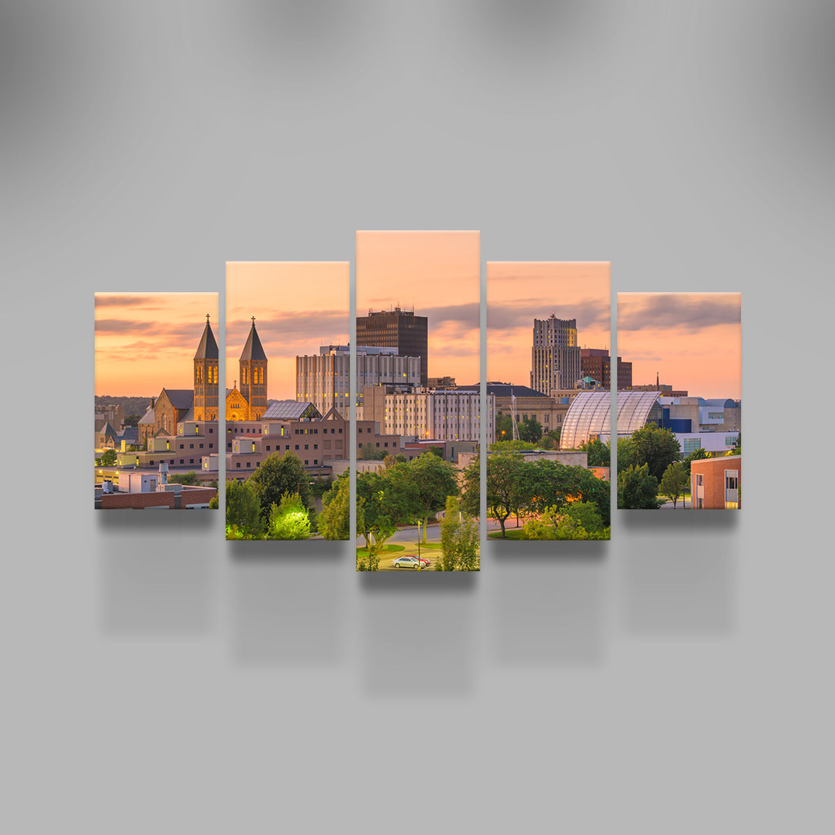 Stunning Akron Downtown Skyline Wall Art for Home Decor