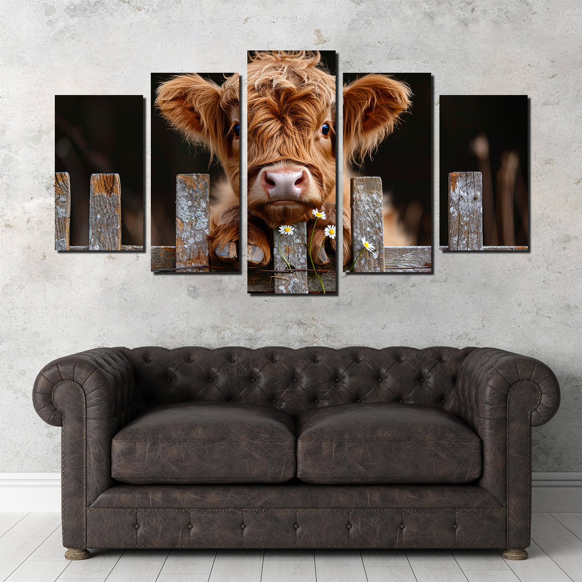Gorgeous Highland Baby Calf Wall Art for Stunning Home Decor