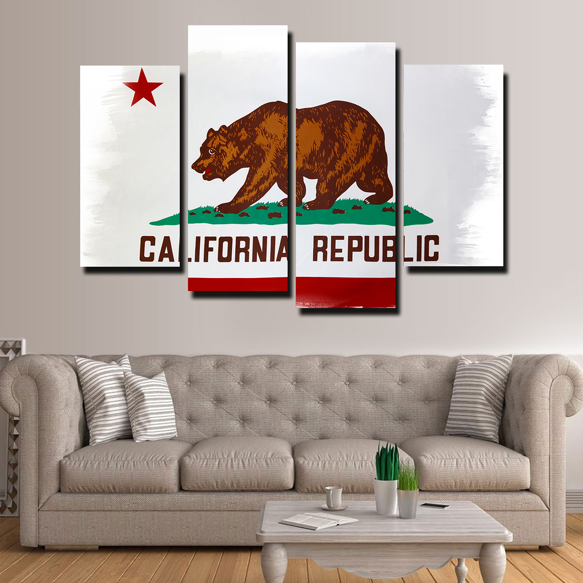 Stunning California State Flag Wall Art for Your Home Decor