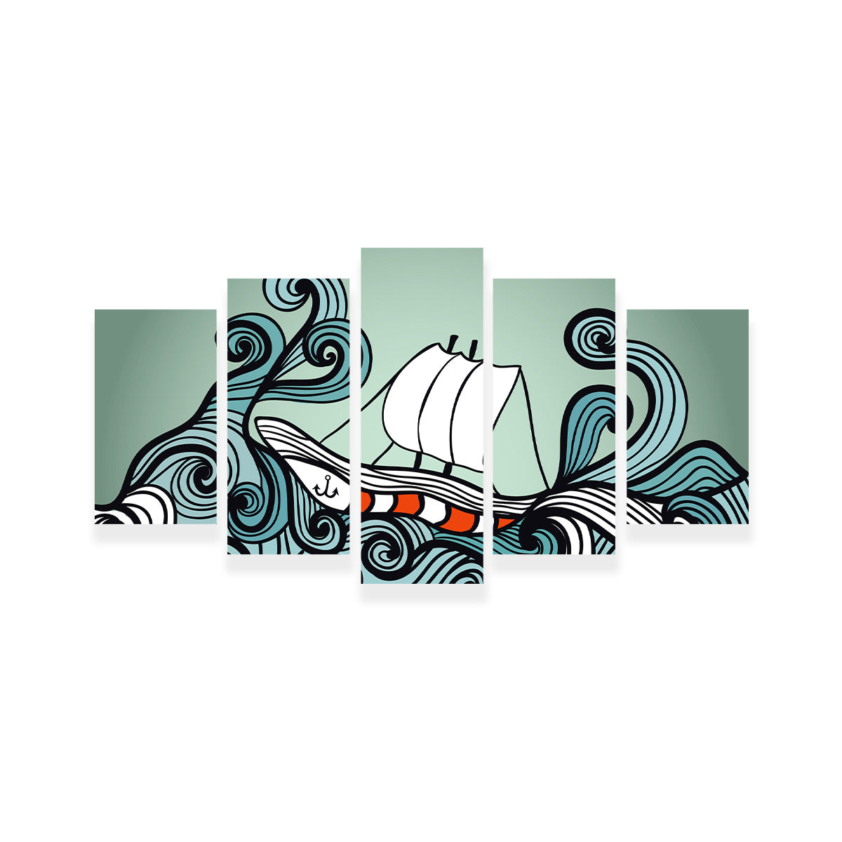 Exquisite Ship Art Wall Decor Canvas