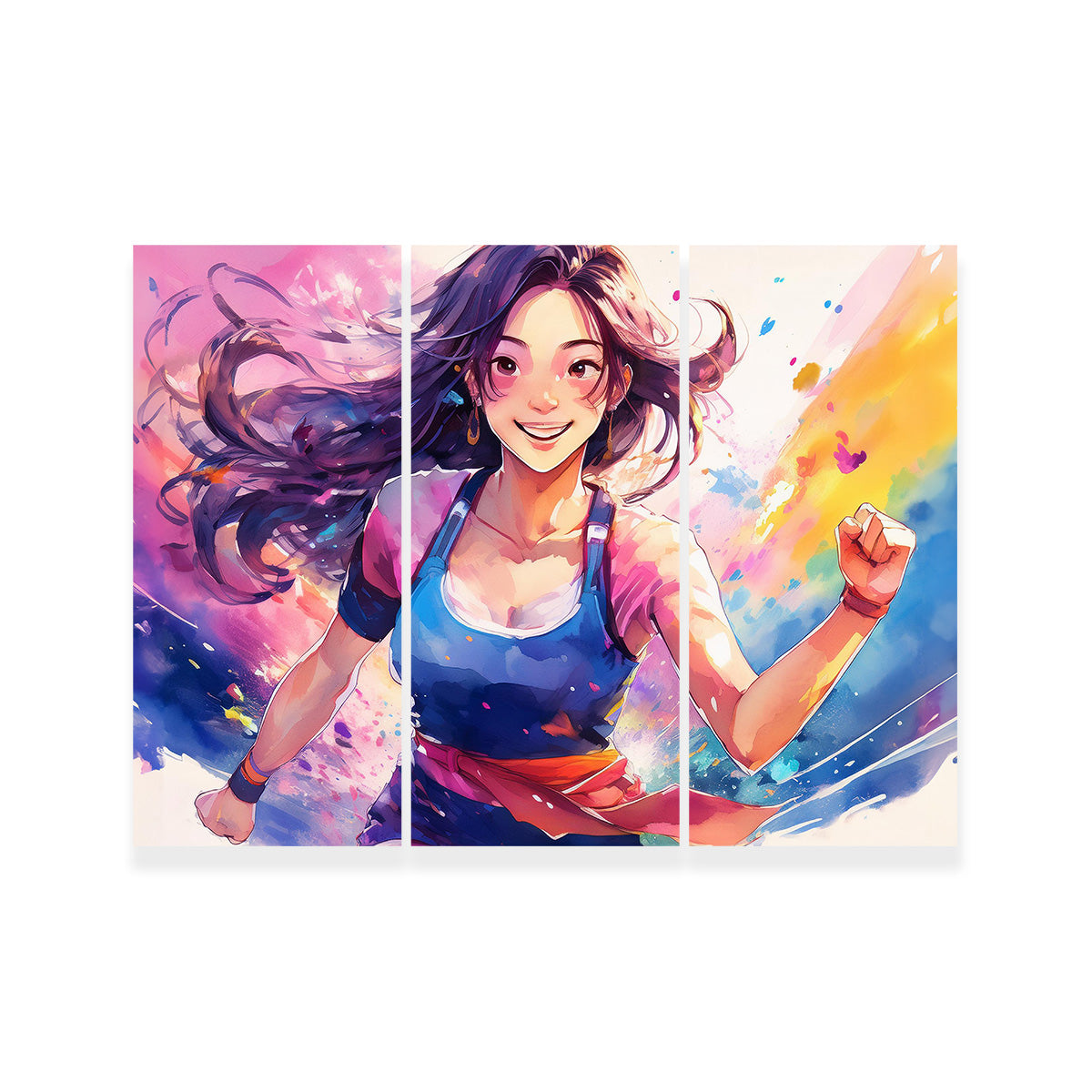 Dynamic Anime Girl Art Print