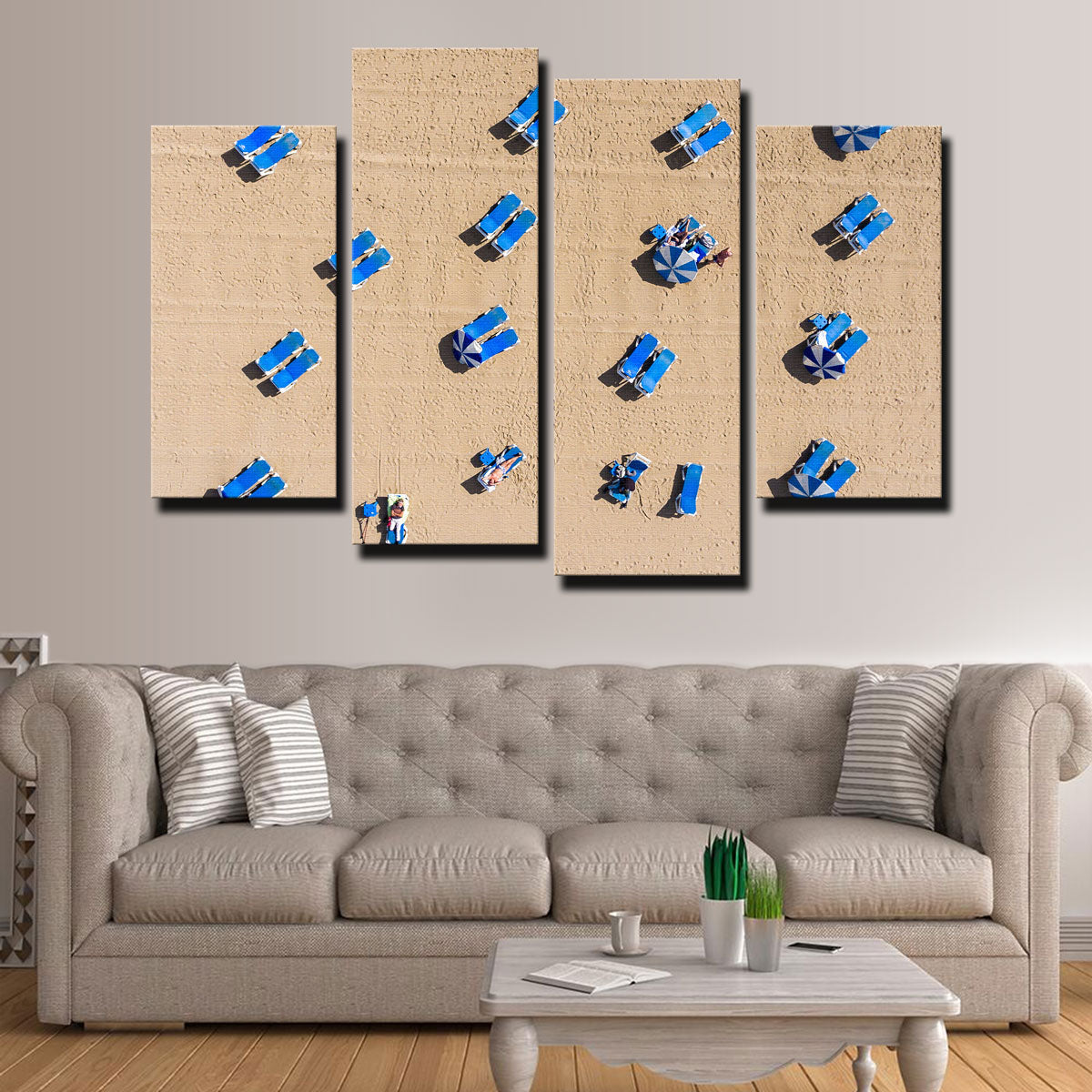 Stunning Beach Goers Wall Art by Karolis Janulis