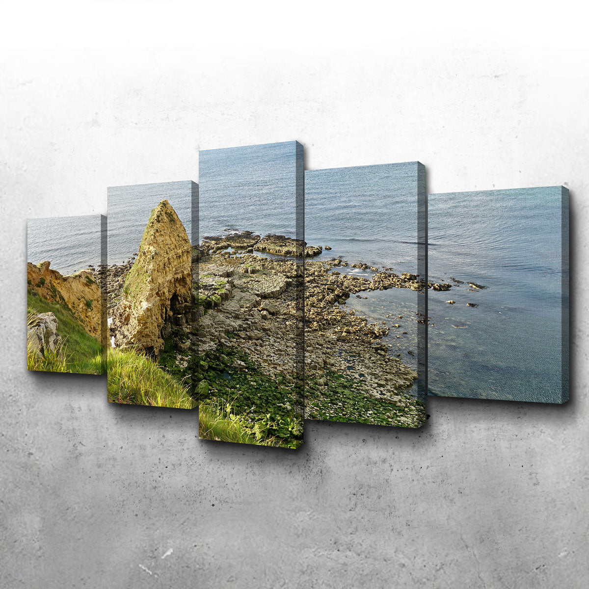 Pointe du Hoc Normandy Wall Art by David Campbell - Museum Quality Canvas Print