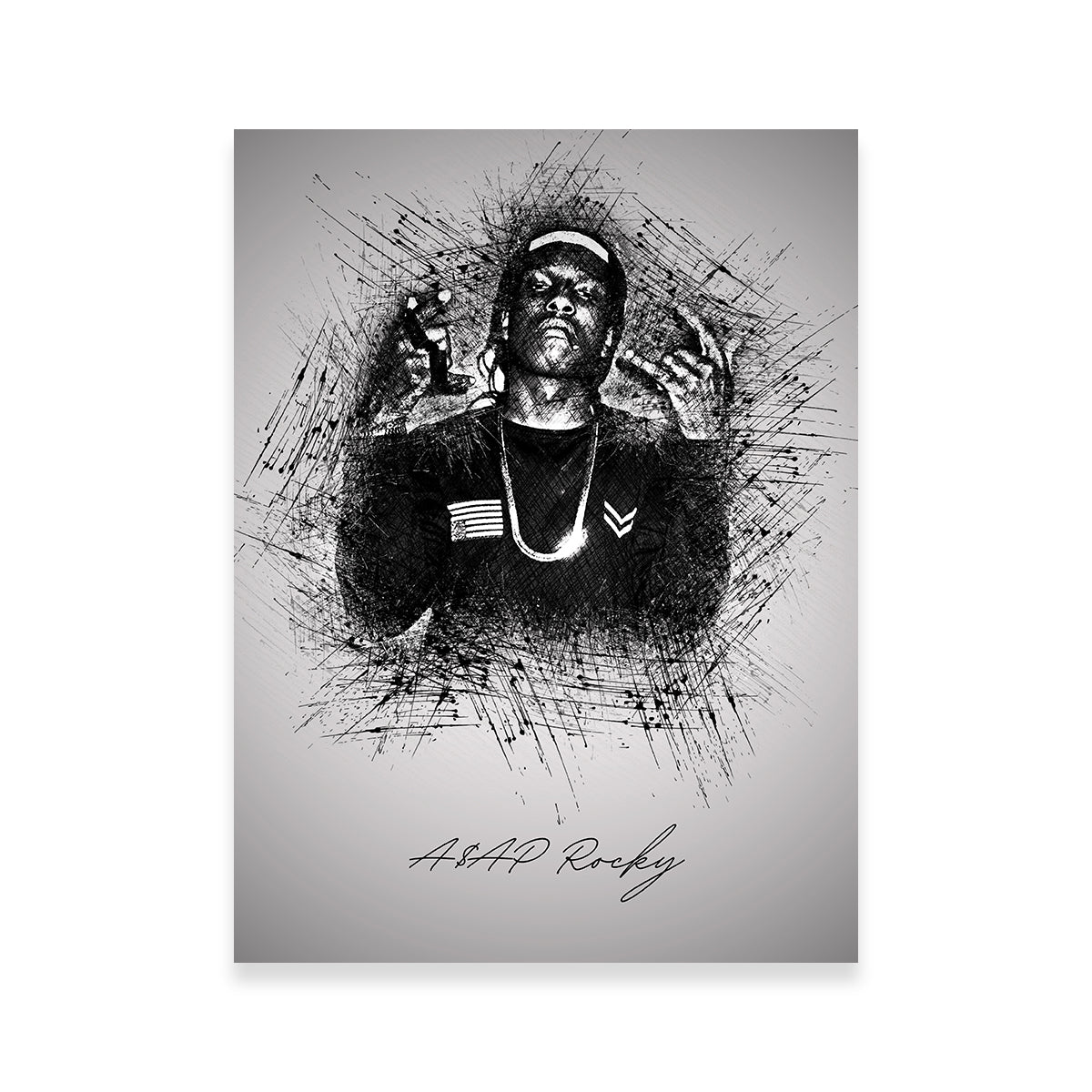 Asap Rocky Hands Wall Art - Stunning Museum-Quality Canvas Print
