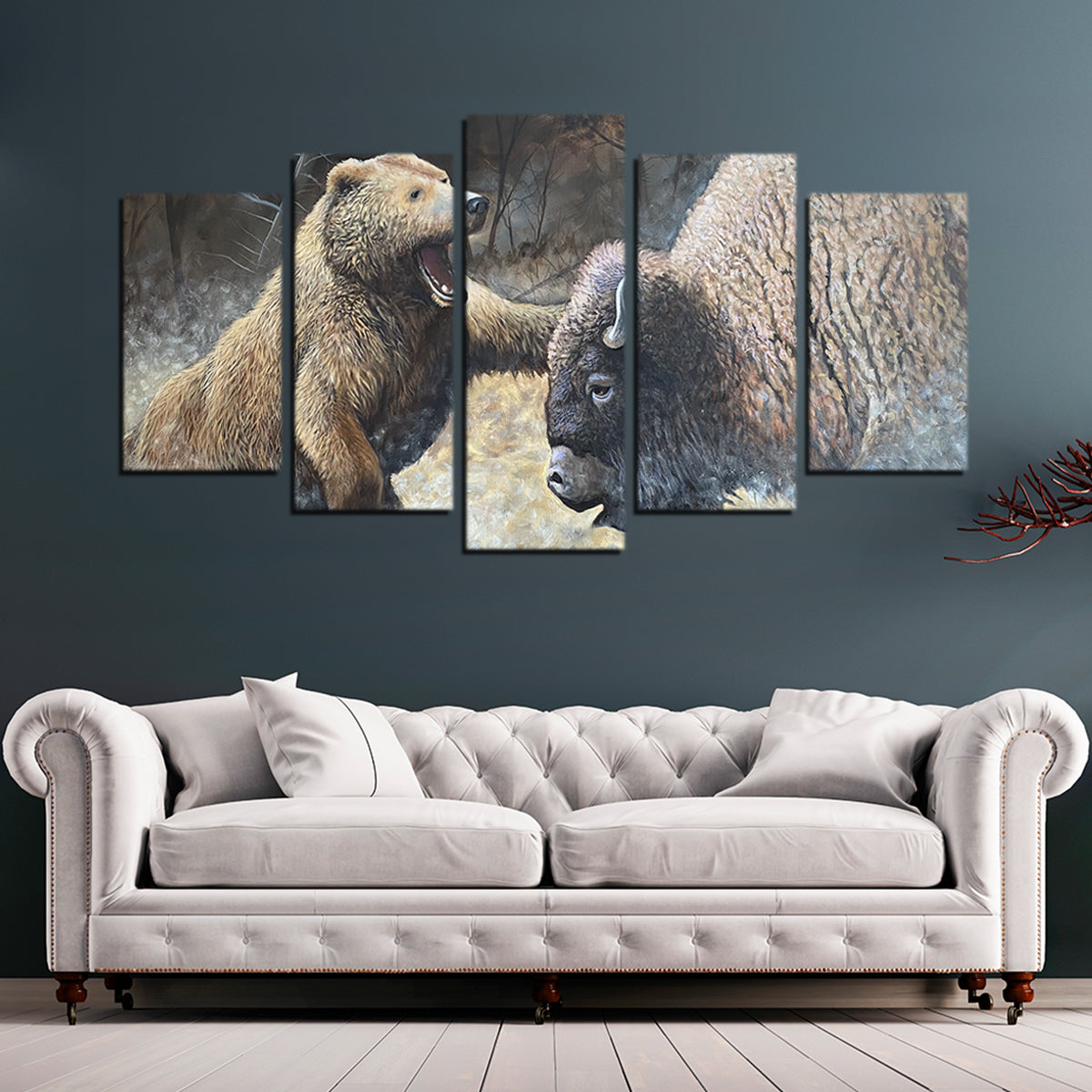 Stunning Bear and Buffalo Wall Art by Chance Tedesco