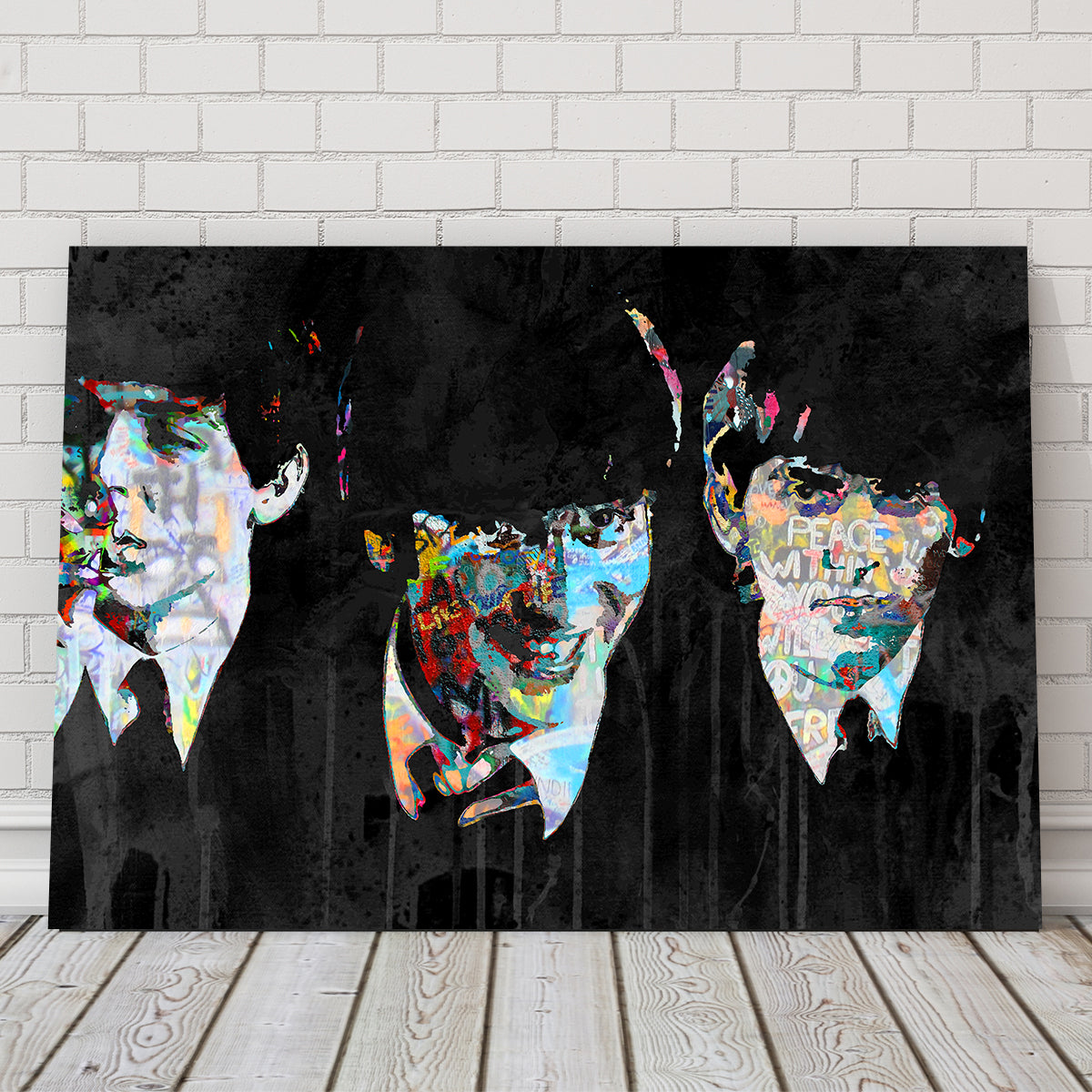 Beatles Peace Within Wall Art - Museum-Quality Handmade Canvas by Stephen Chambers