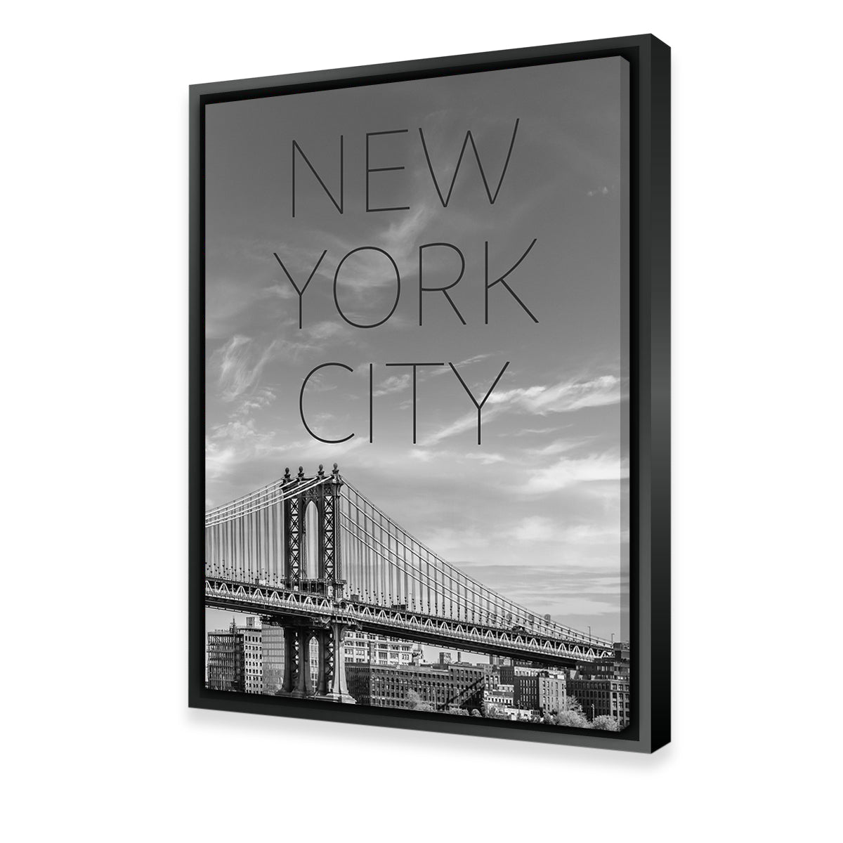 Stunning NYC Manhattan Bridge Text Wall Art by Melanie Viola