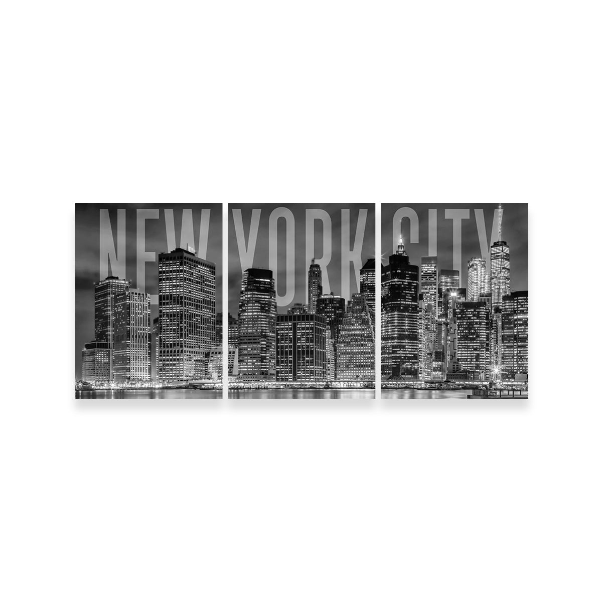 Stylish NYC Letters Black & White Wall Art for Modern Interiors