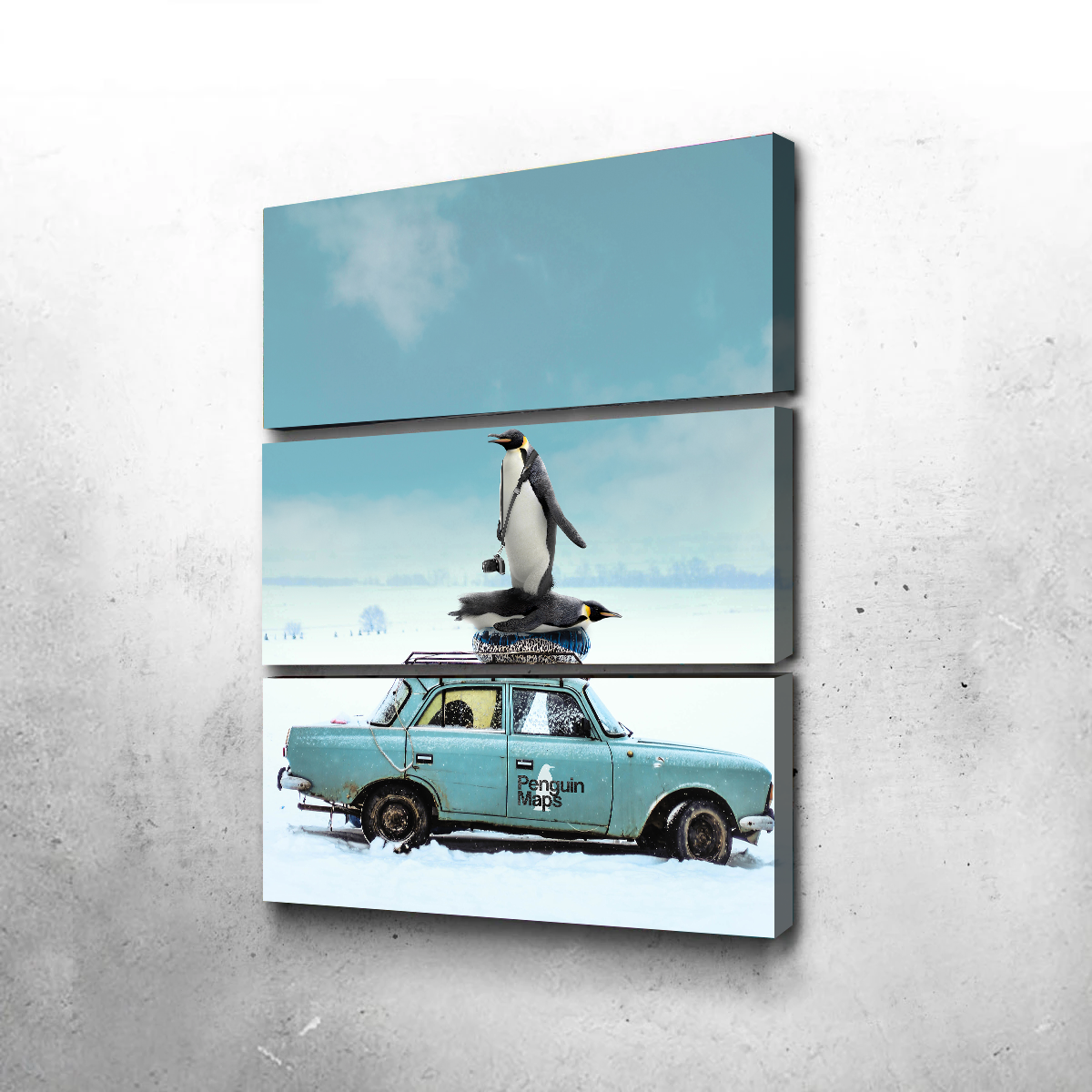 Exquisite Penguin Maps Wall Art by Ibrahim Saifee