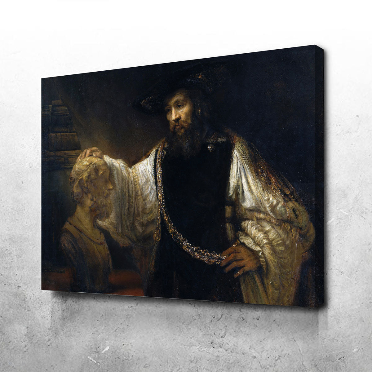 Exquisite Aristotle with a Bust of Homer Wall Art by Rembrandt