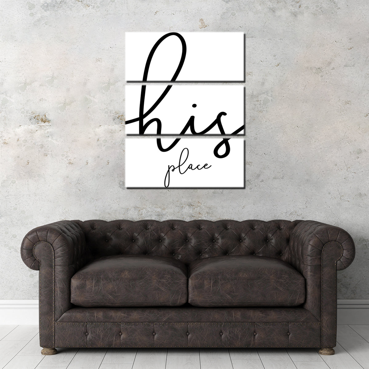 Stunning His Place Wall Art by Melanie Viola