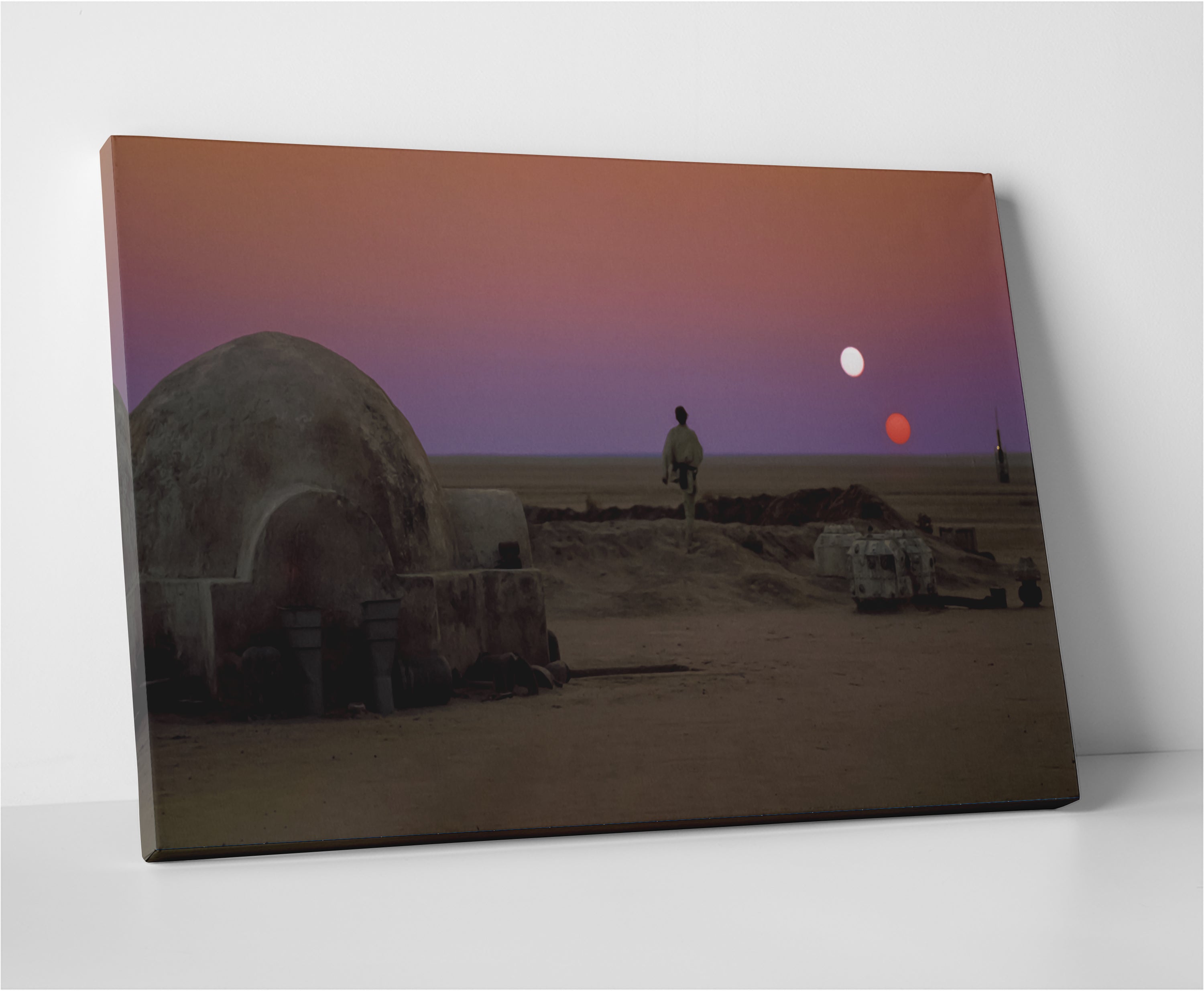 Breathtaking Binary Sunset Panoramic Wall Art for Stunning Home Decor