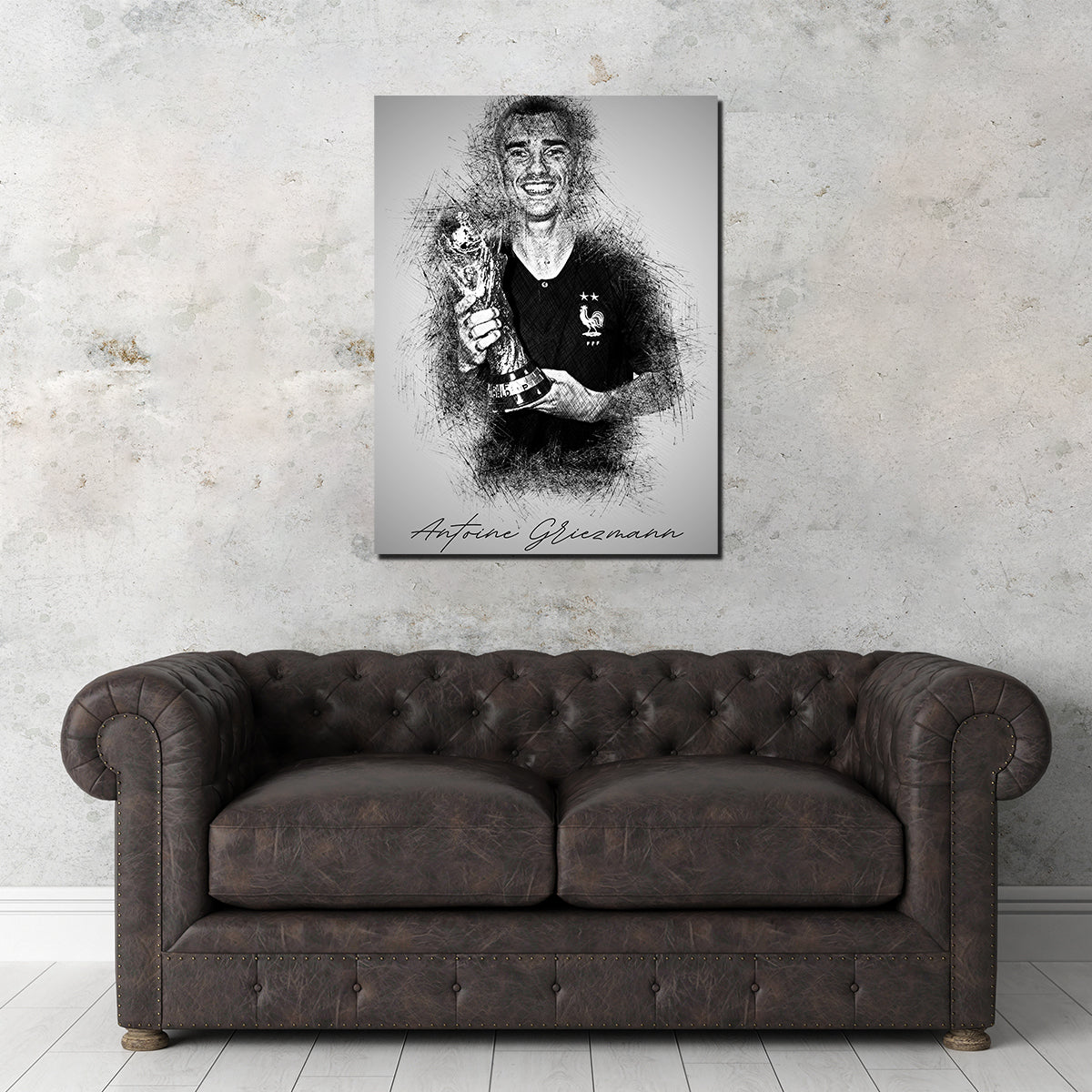 Stunning Antoine Griezmann Wall Art - Ideal Decor for Sports Fans