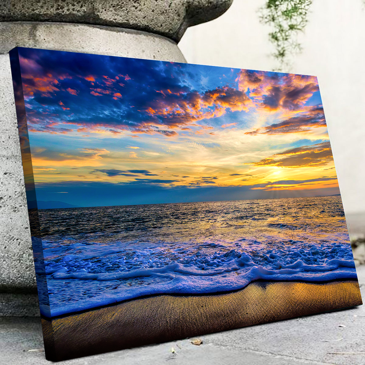 Stunning Ocean Sunset Wall Art - Museum Quality Canvas Print