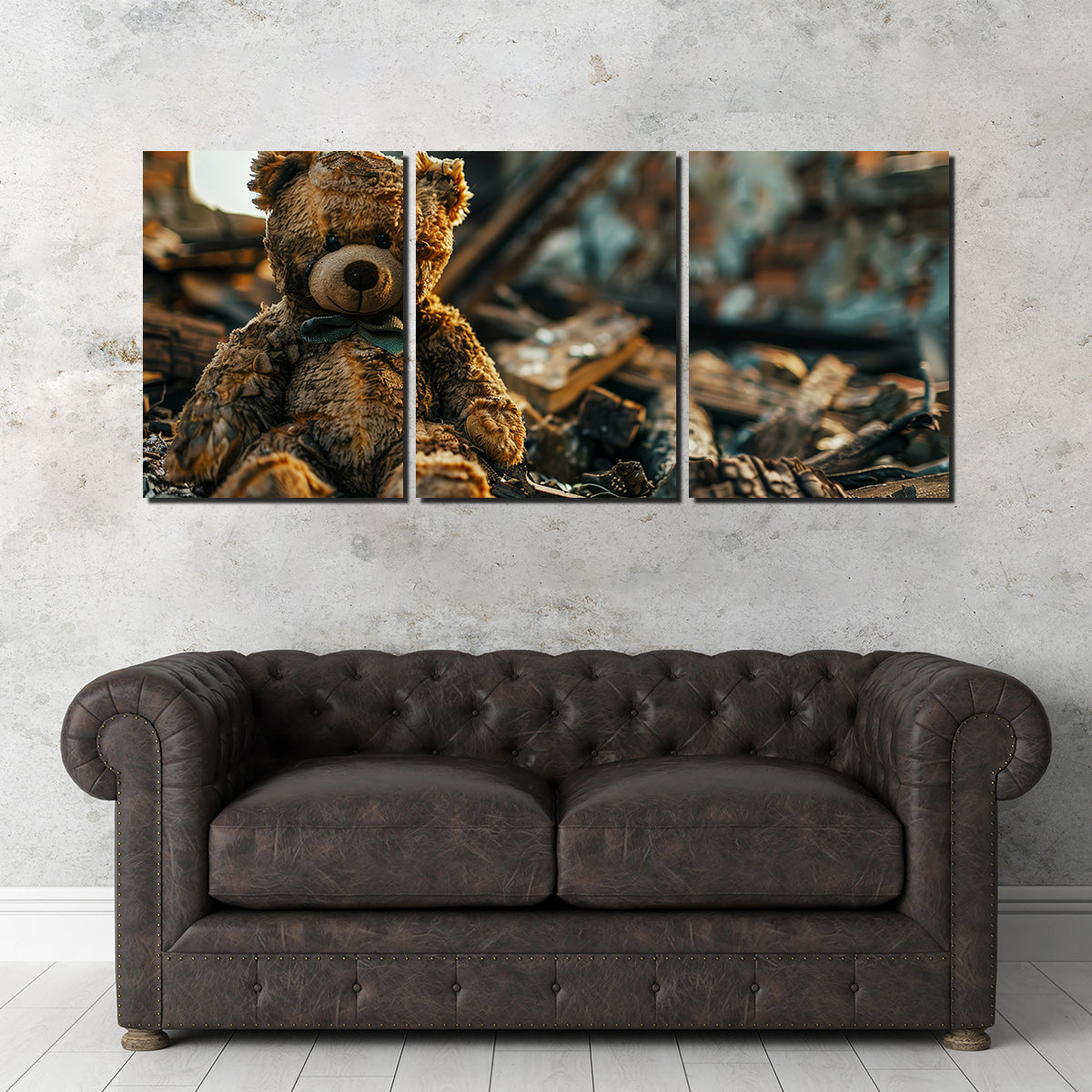 Charming Shabby Teddy Bear Wall Art for a Cozy Decor