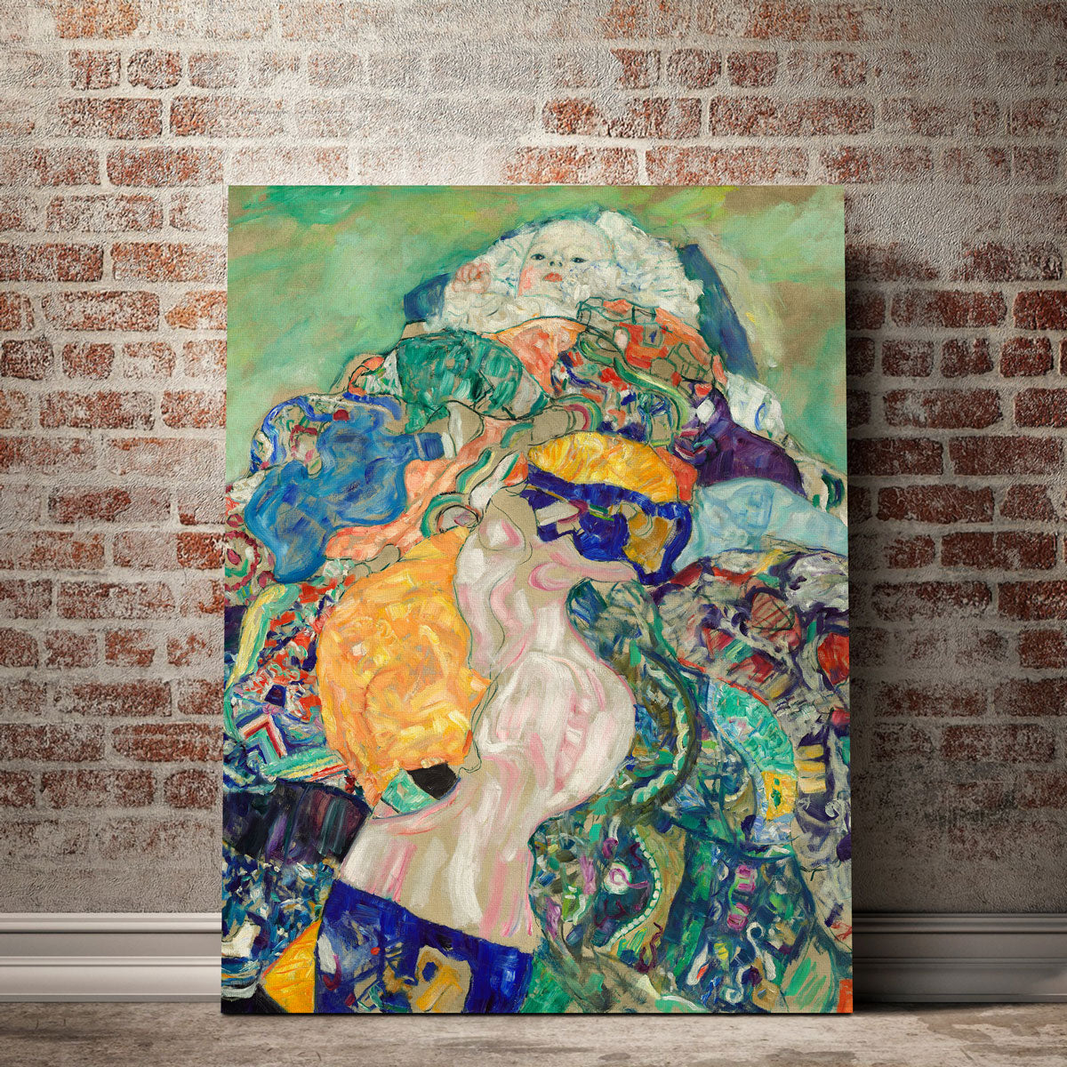 Gustav Klimt's Exquisite Baby Cradle Wall Art - Handmade Museum Quality