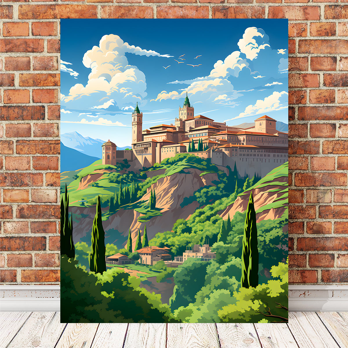 Alhambra in Grenada, Spain Stunning Wall Art by Valth Graphics