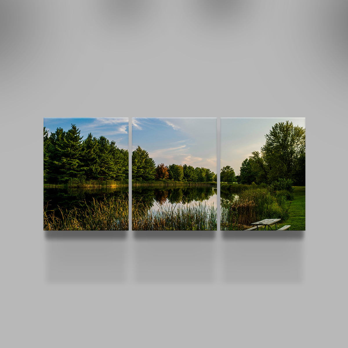 Stunning Alum Creek Fishing Pond Wall Art for Home Decor