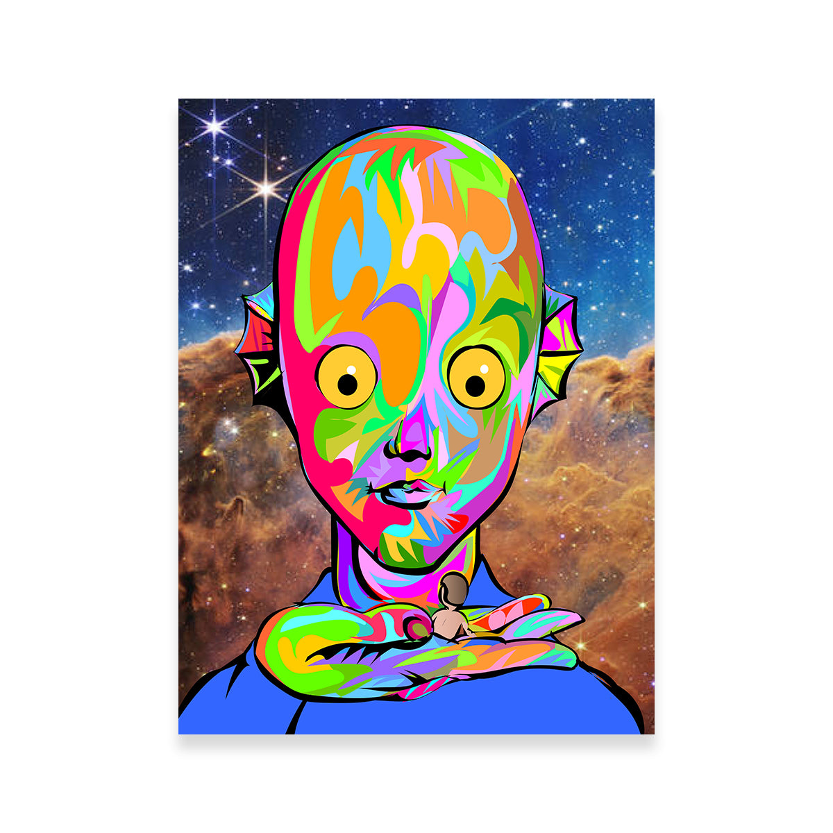 Unique Alien Face Wall Art for Stunning Home Decor
