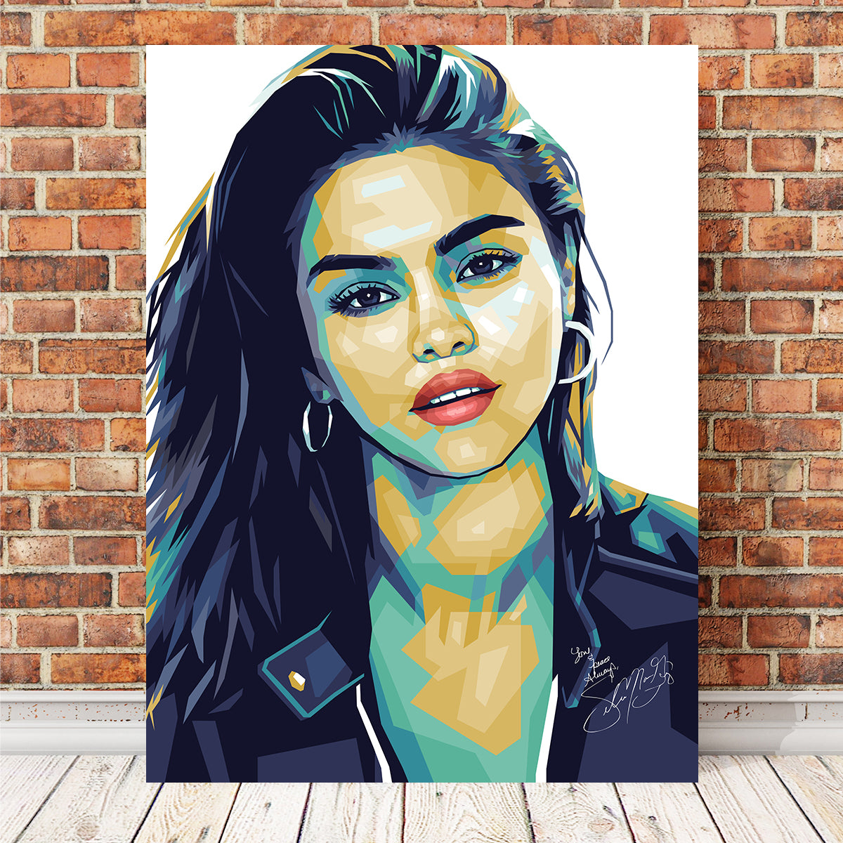 Stunning Selena Gomez White Wall Art by Ralph & Laura Design