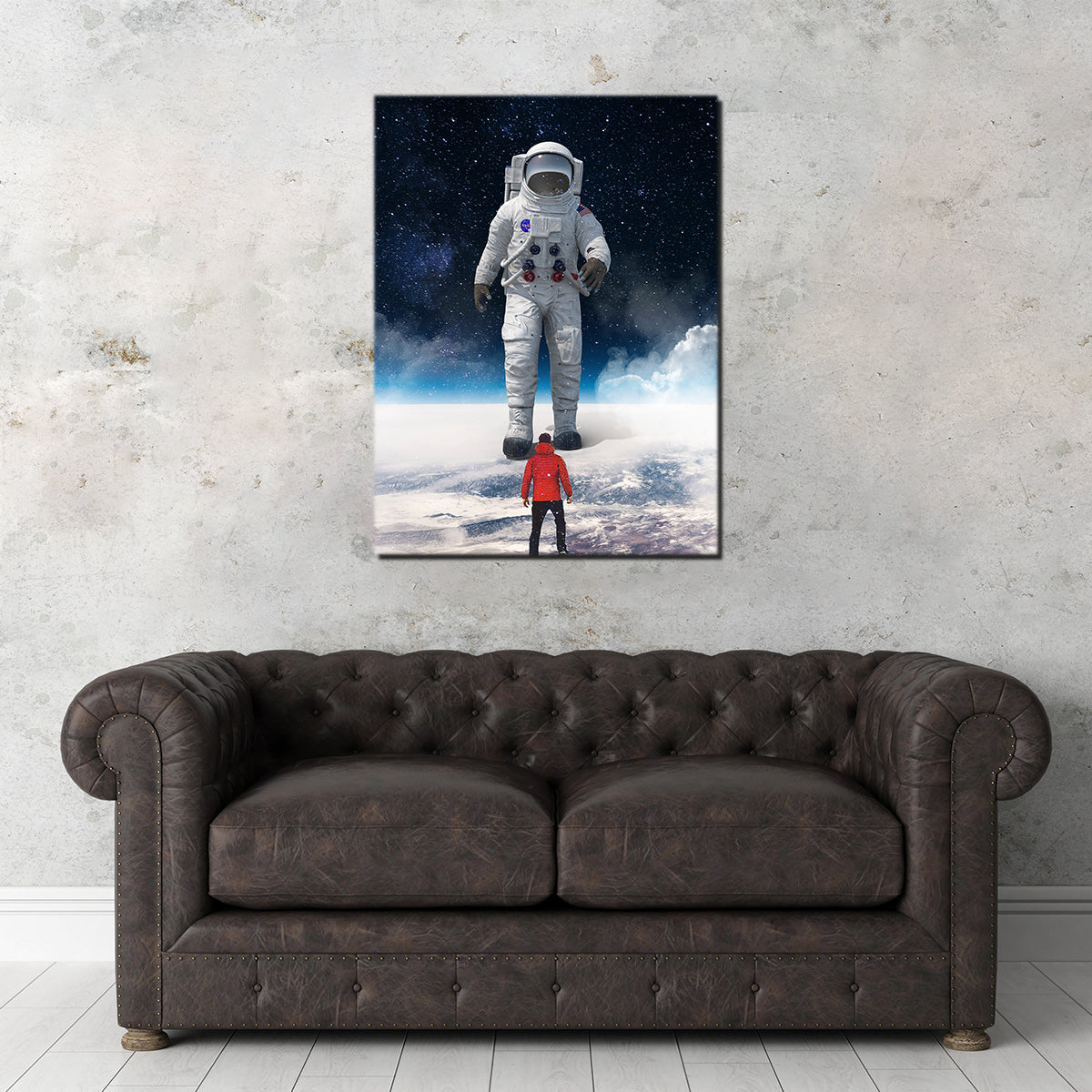Unique Astronaut Feet Canvas Wall Art for Stunning Home Decor