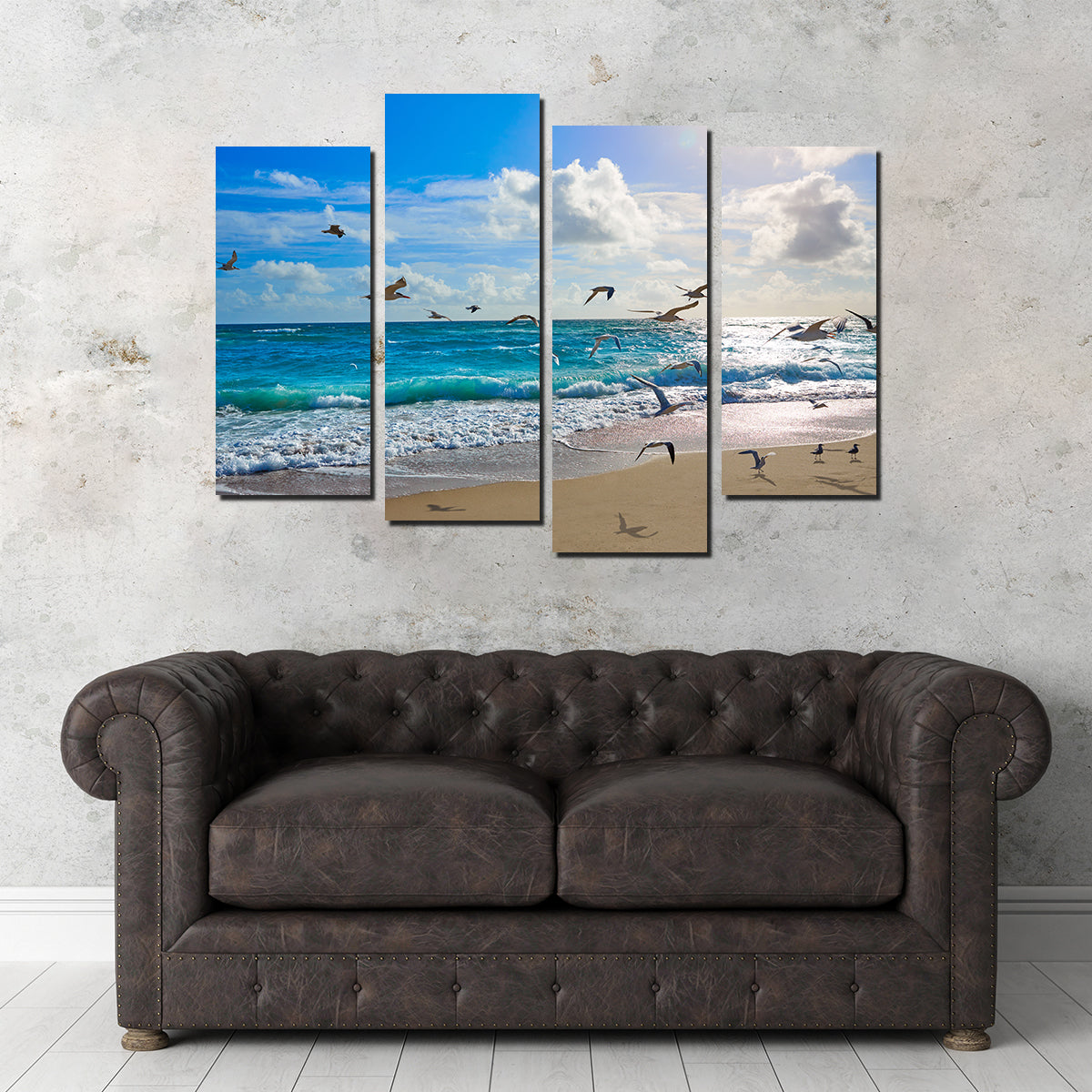 Stunning Singer Island Beach Seagulls Wall Art by Studiodtalk