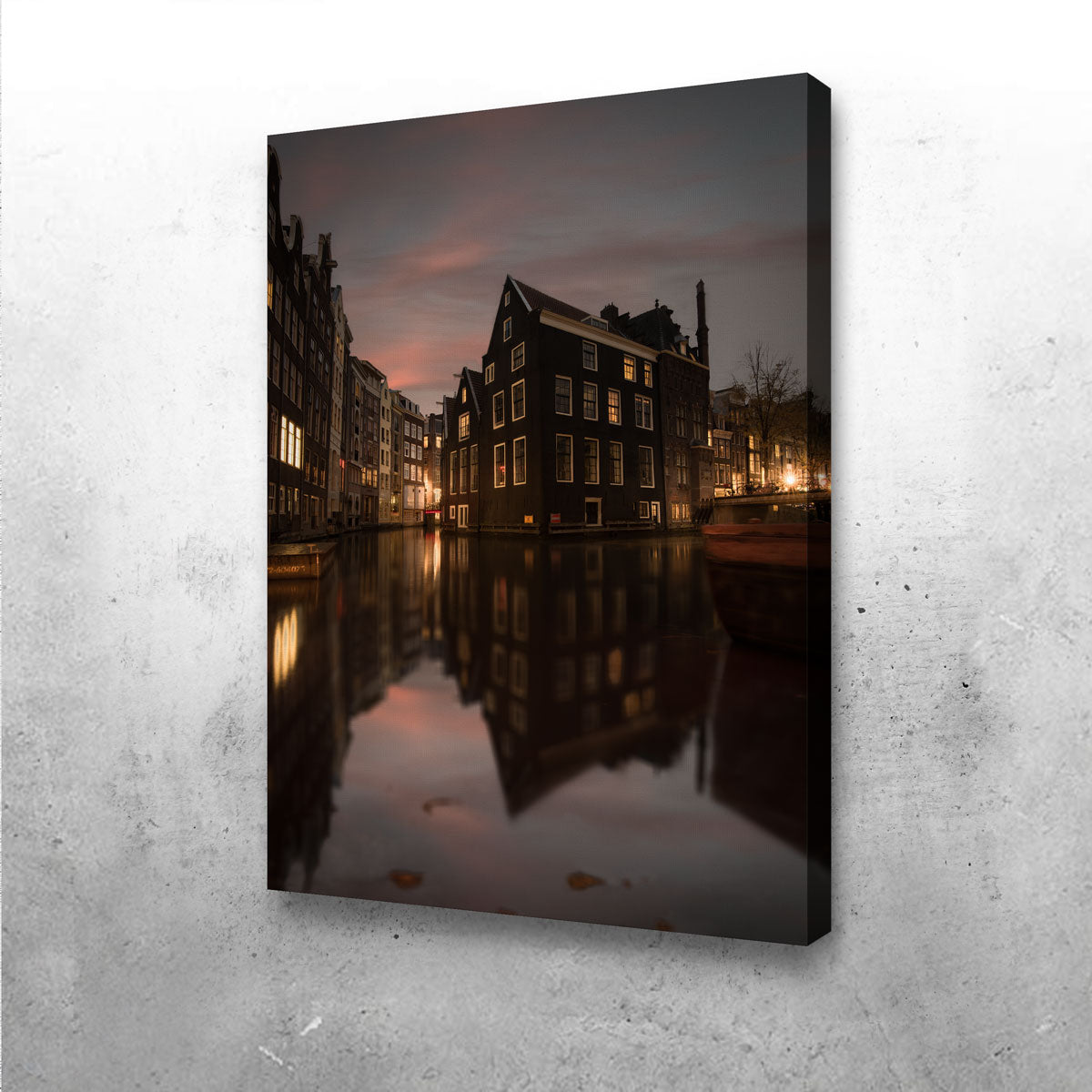 Enchanting Amsterdam At Dusk Wall Art by Enzo Romano