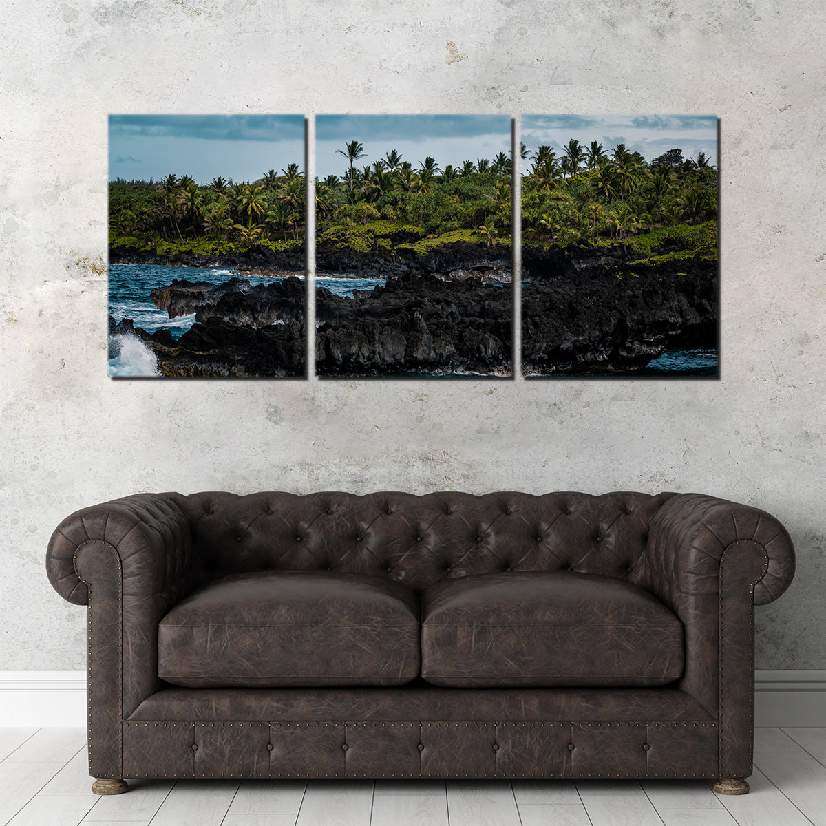Stunning Ocean and Lava Rock Wall Art by Lucas Moore