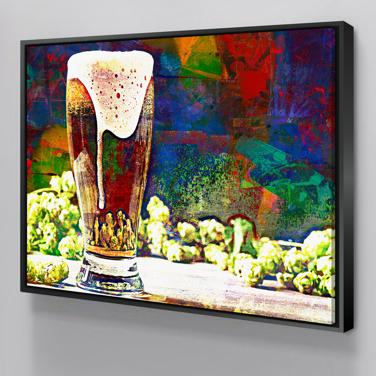Stunning Beer Hops Abstract Wall Art for a Unique Home Decor