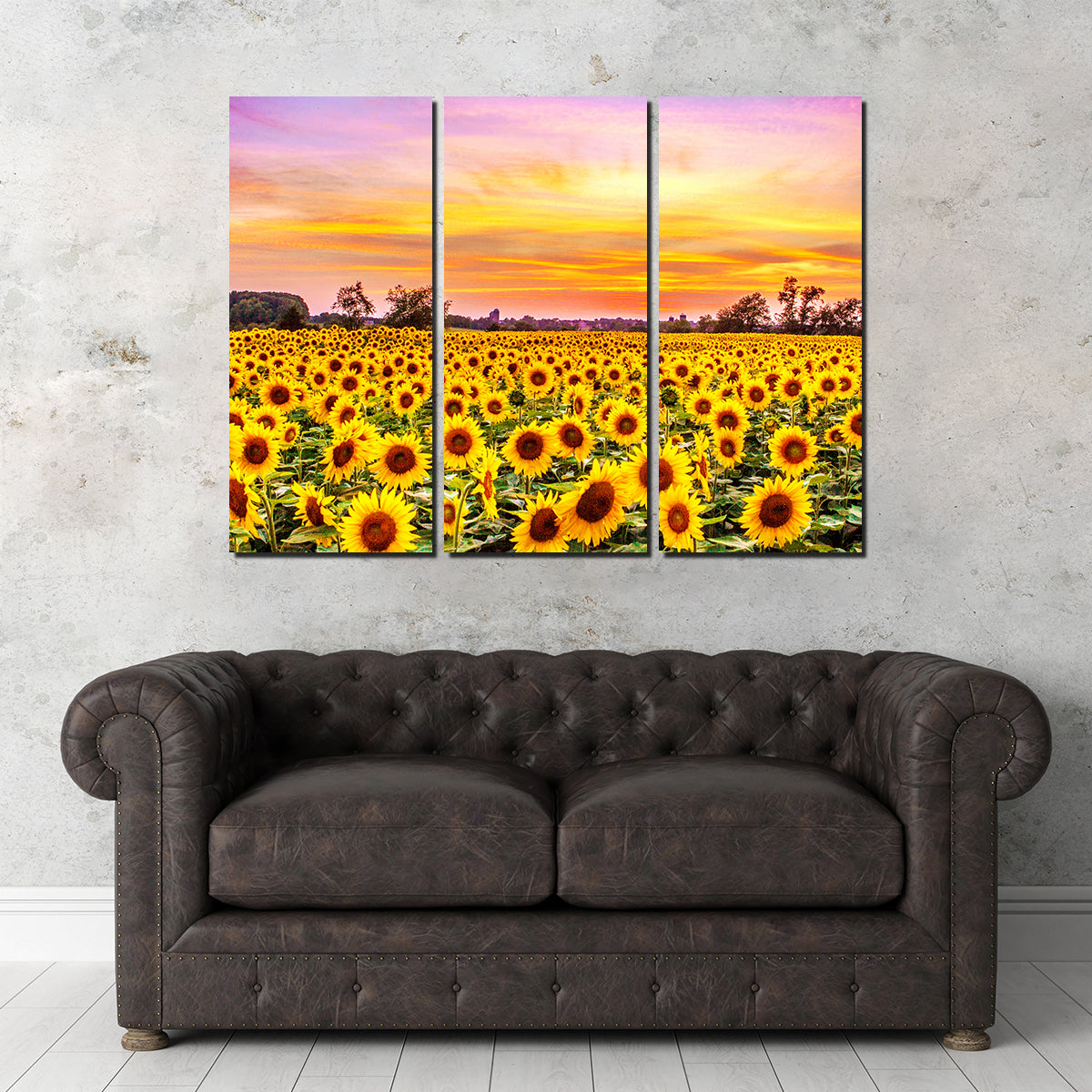 Stunning Bed of Sunflowers Wall Art for Your Home Decor