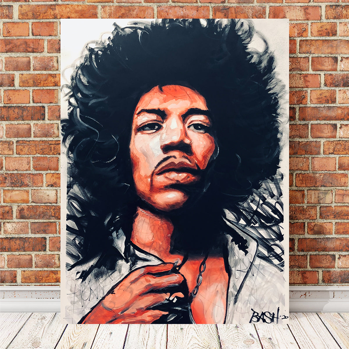 Stunning Portrait of Jimi Hendrix Wall Art for Music Lovers