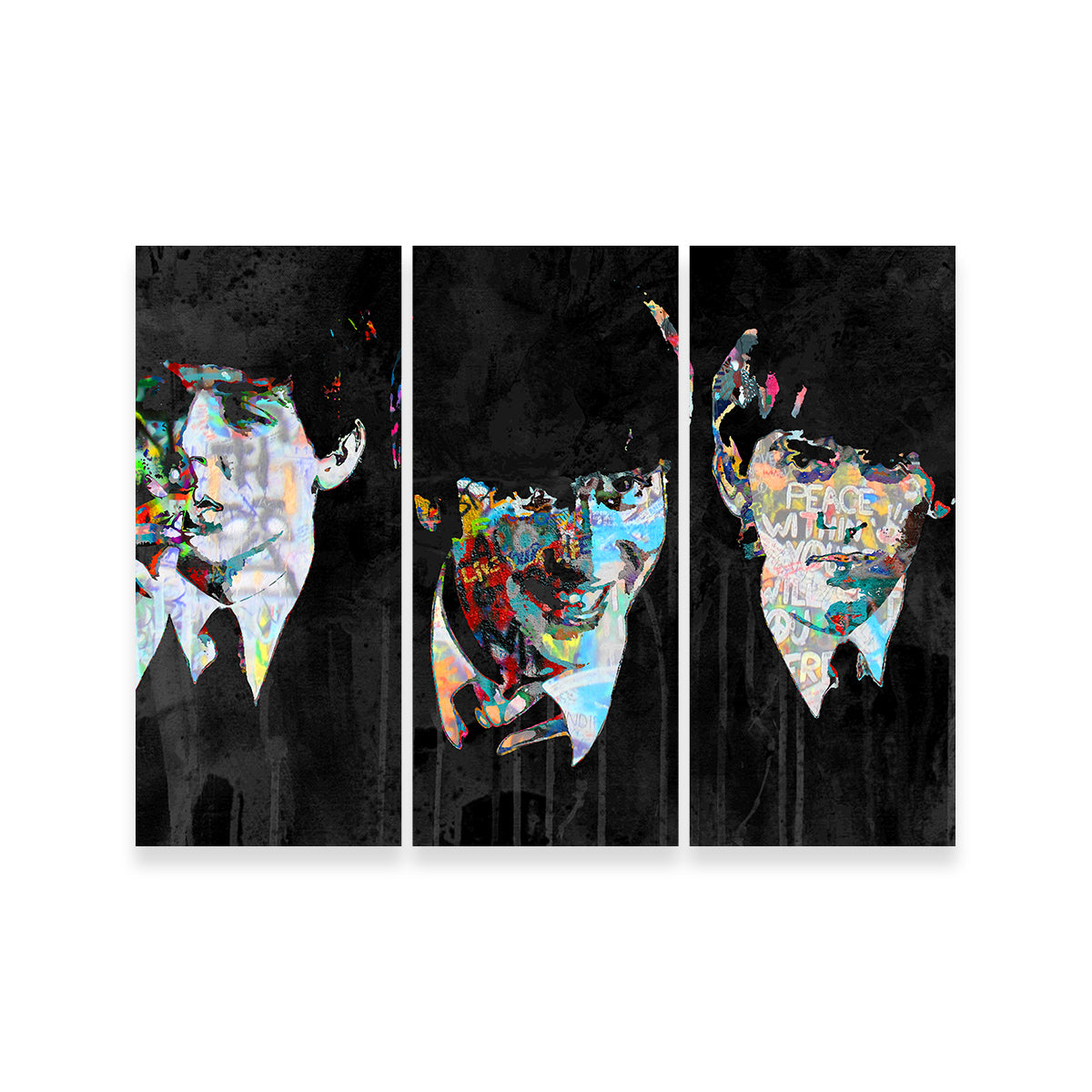 Beatles Peace Within Wall Art - Museum-Quality Handmade Canvas by Stephen Chambers