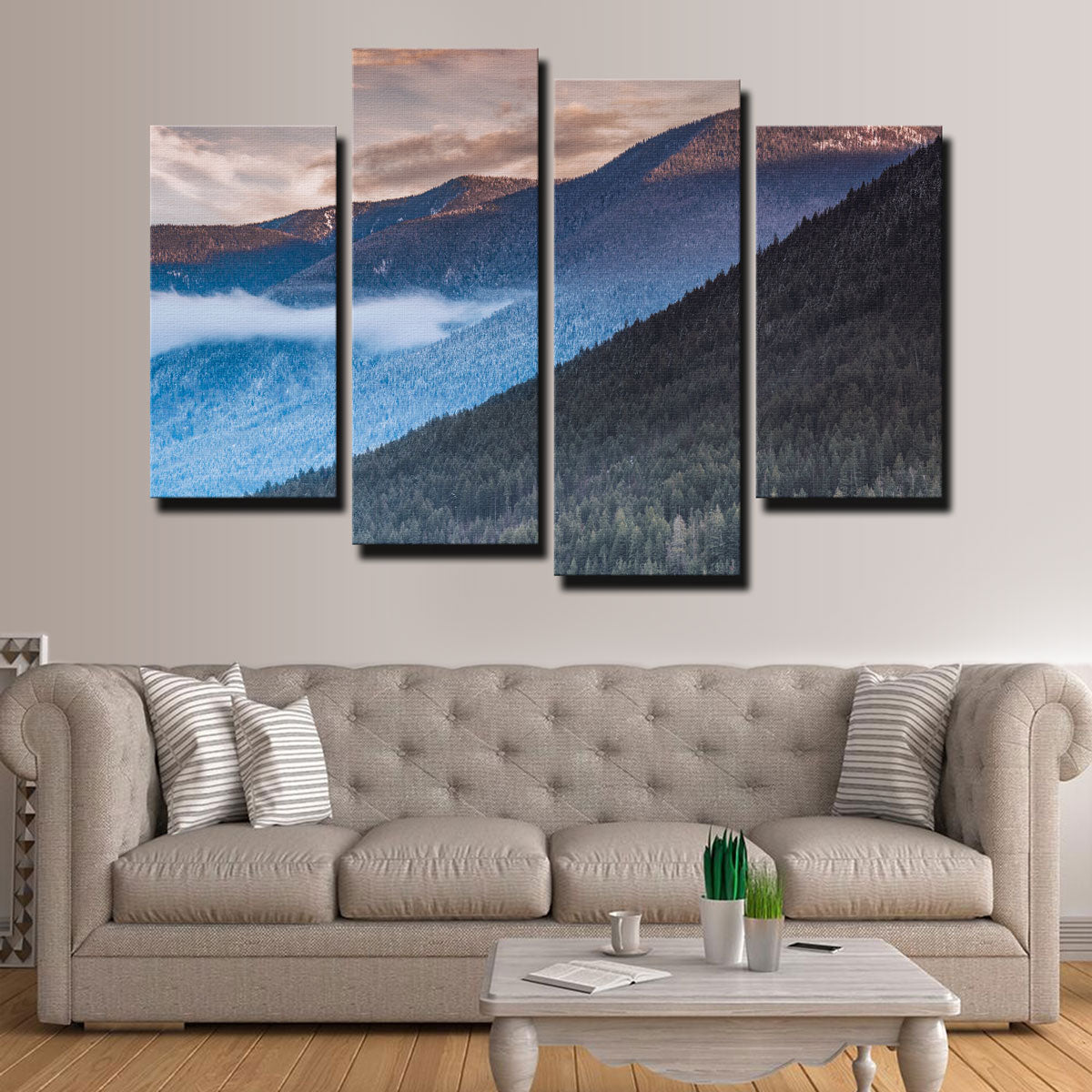 Stunning Sloping Trees Wall Art by Mike Cotton
